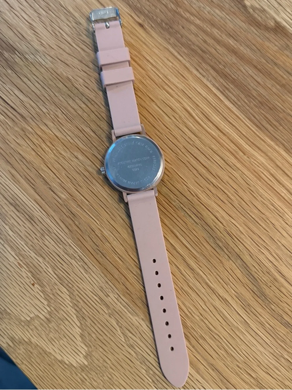 Minimal Silicone Analog Wristwatch - Dusty Rose Case, Face & Band. Monochromatic